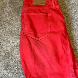 Madewell Bright Red Corduroy Pants